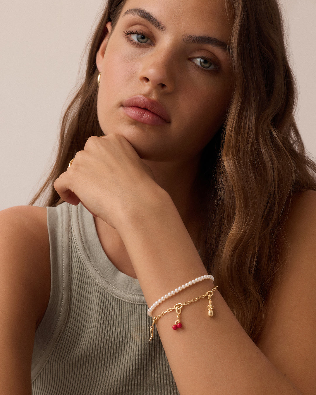 Cherry Parker Charm || option::18k Gold Plated || set::cherry-charm-stl