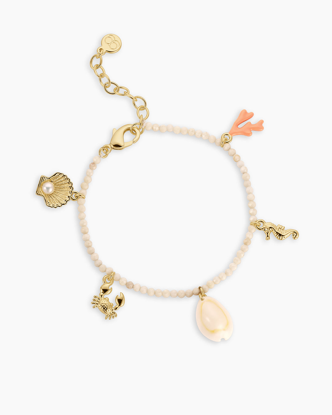 Ocean Mini Charm Bracelet || option::18k Gold Plated