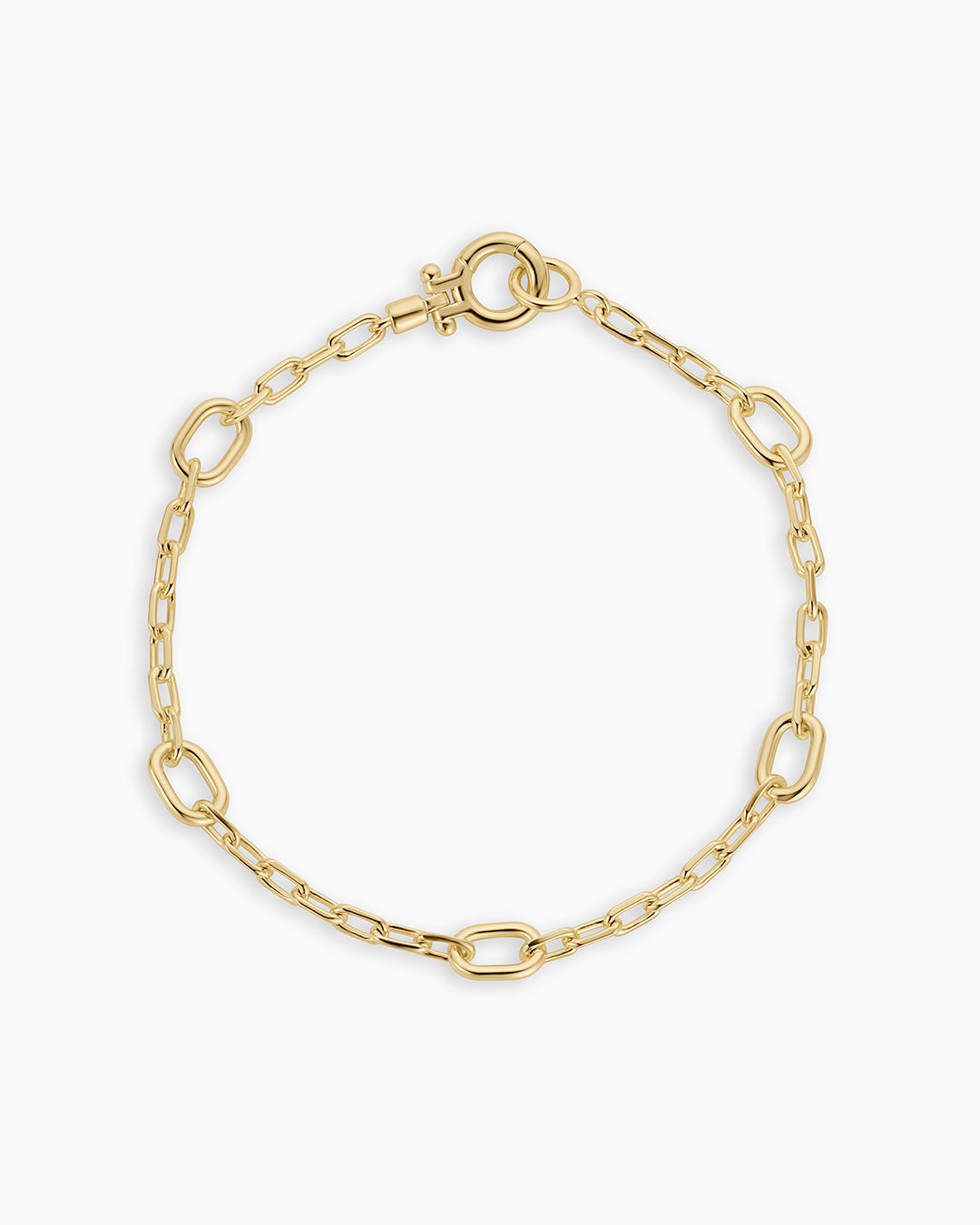 Parker Charm Link Bracelet  || option::18k Gold Plated