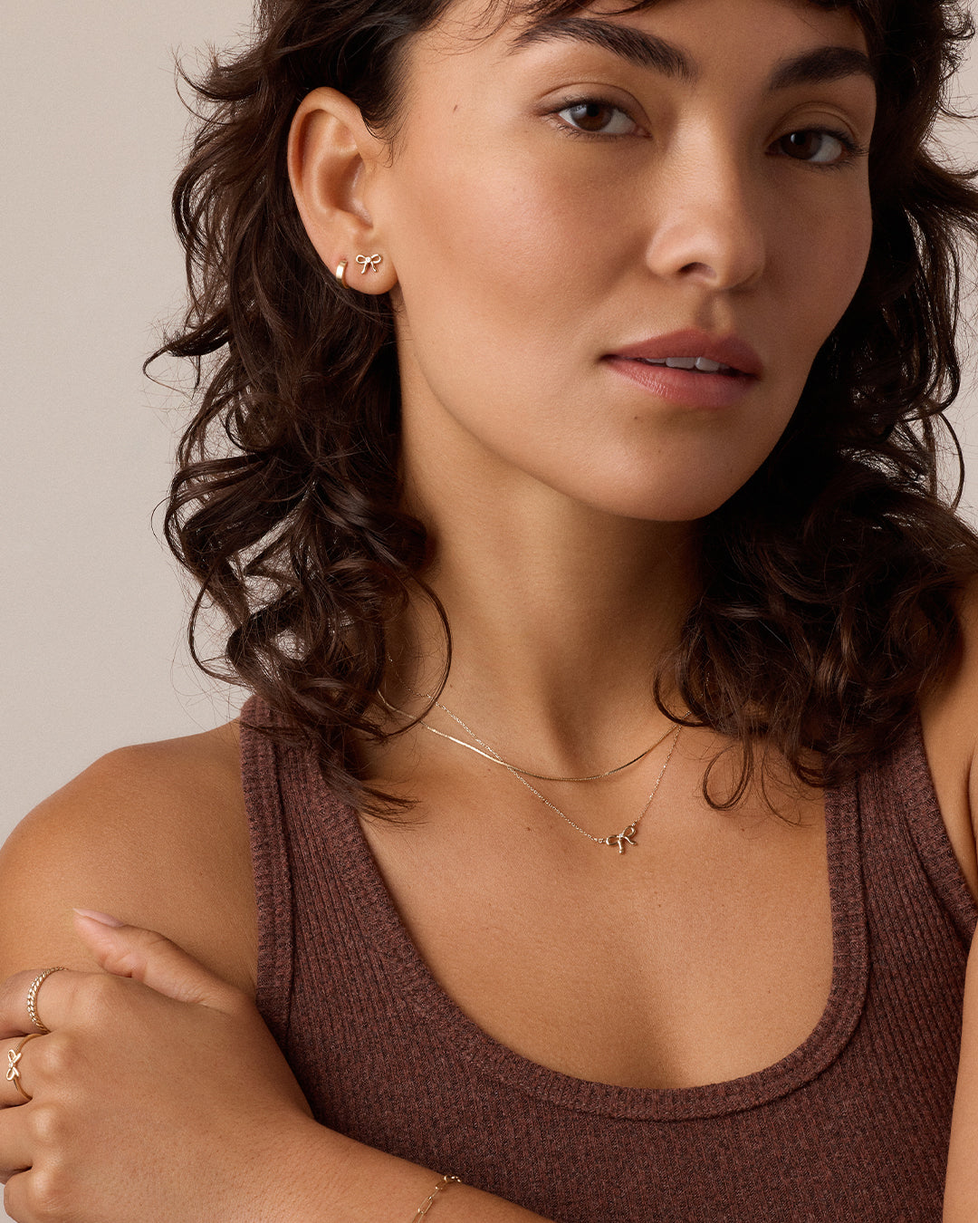 Diamond Put a Bow on it Single Stud