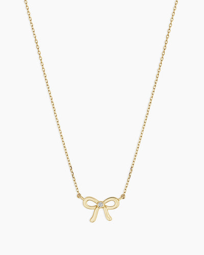 Diamond Put a Bow on it Necklace