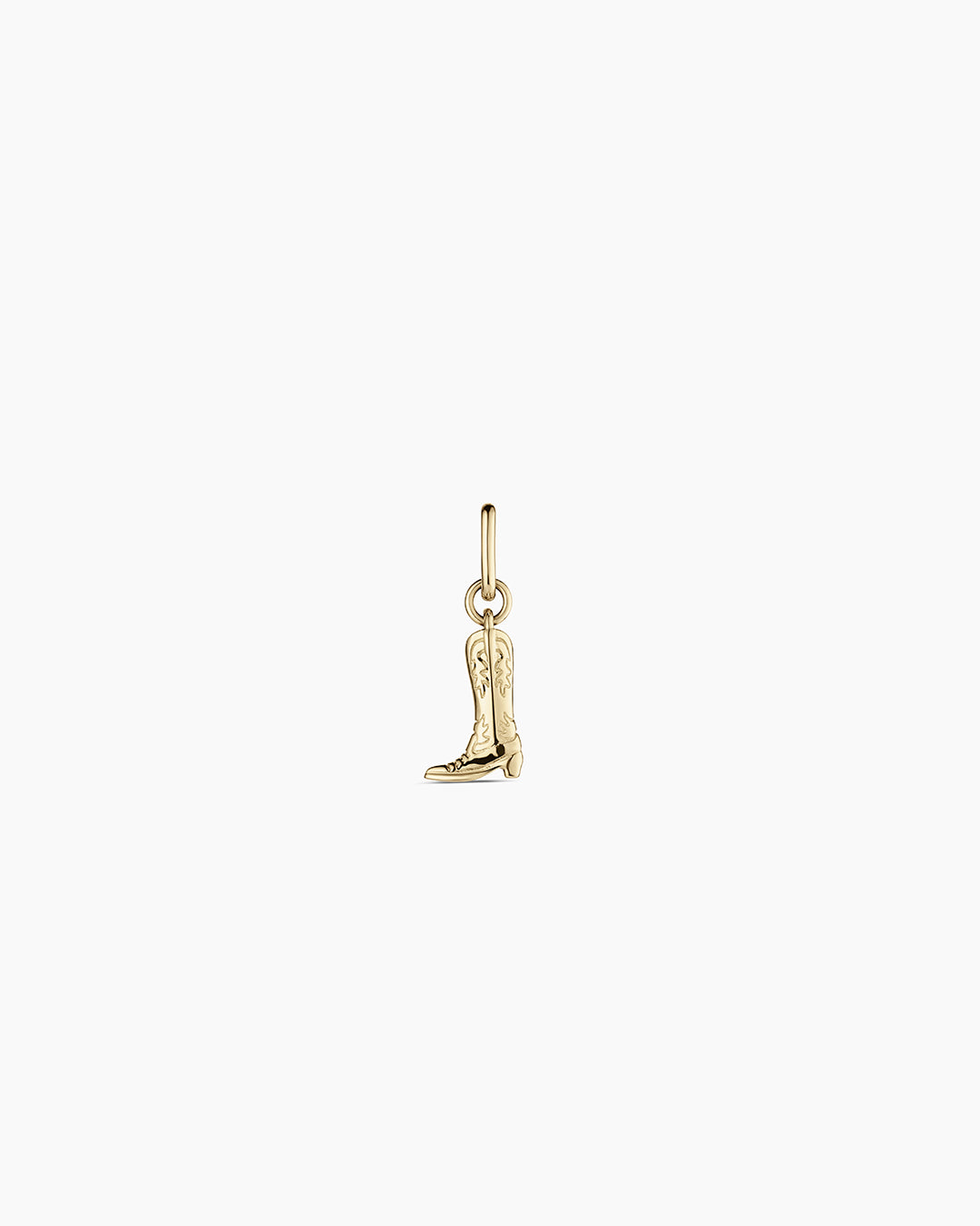 14k Gold Cowboy Boot Charm || option::14k Solid Gold 
