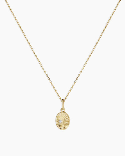 Diamond Beach Charm Necklace