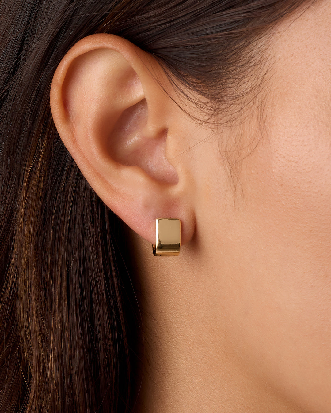 Rose Wrap Huggies || option::18k Gold Plated