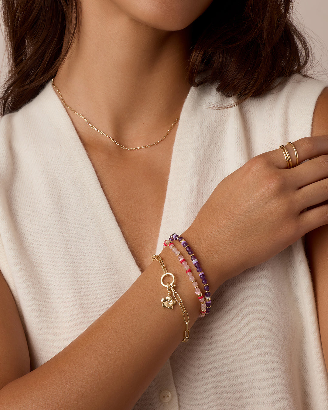 Forget Me Not Parker Charm || option::18k Gold Plated