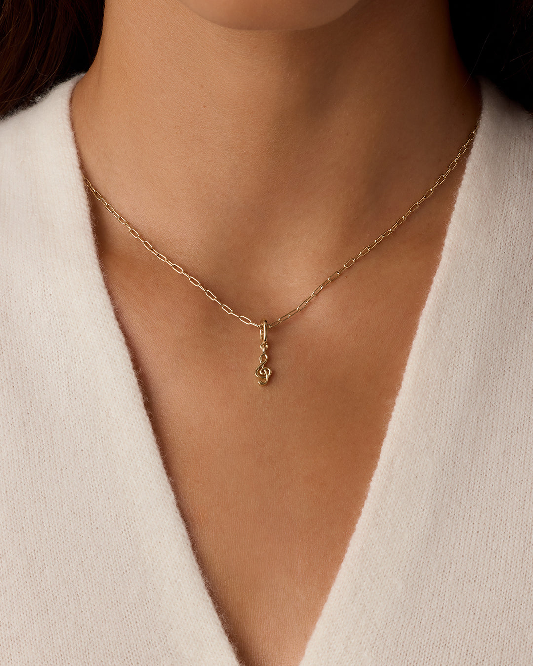 Clef Parker Charm || option::18k Gold Plated