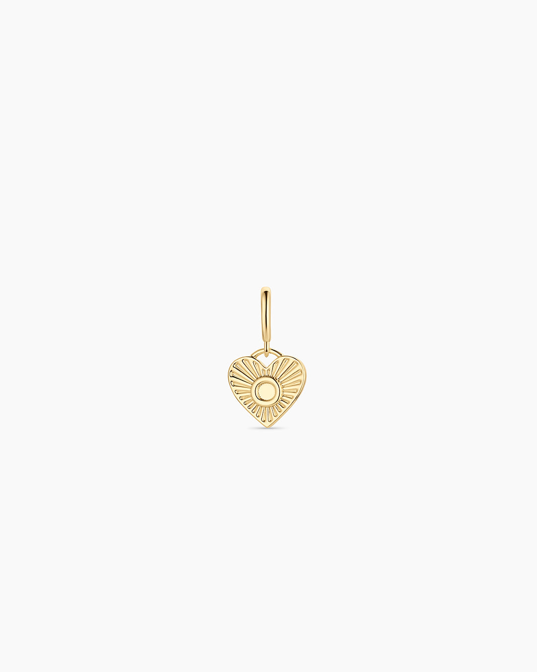 Vintage Heart Alphabet Parker Charm - O || option::18k Gold Plated, O