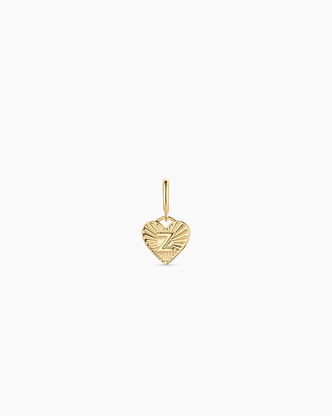 Vintage Heart Alphabet Parker Charm - Z || option::18k Gold Plated, Z