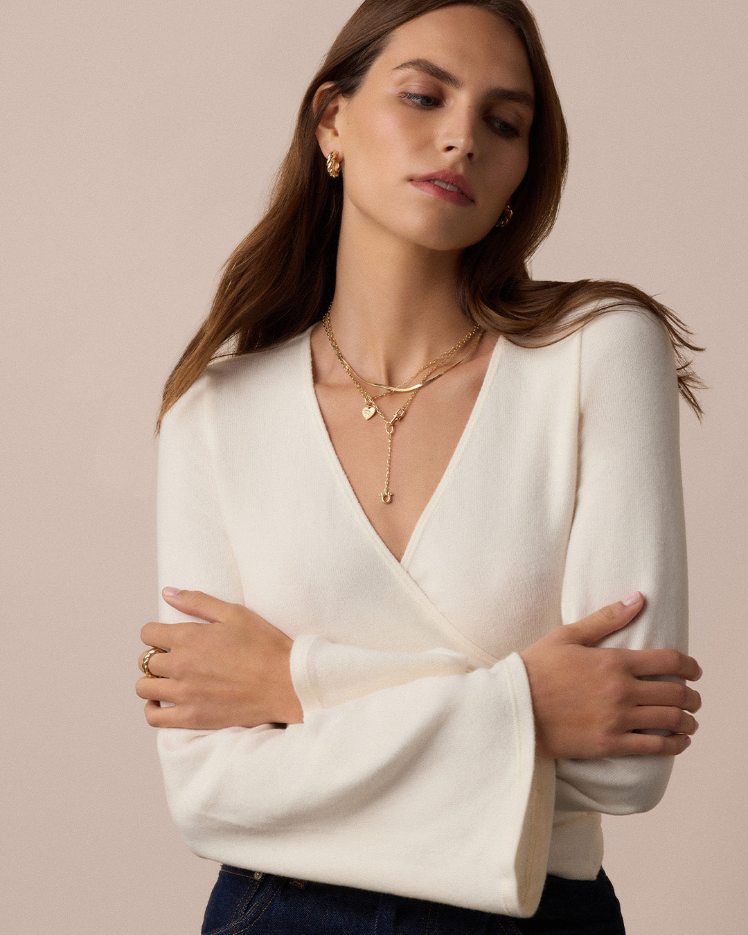 Vintage Heart Alphabet Parker Charm - D || option::18k Gold Plated, D