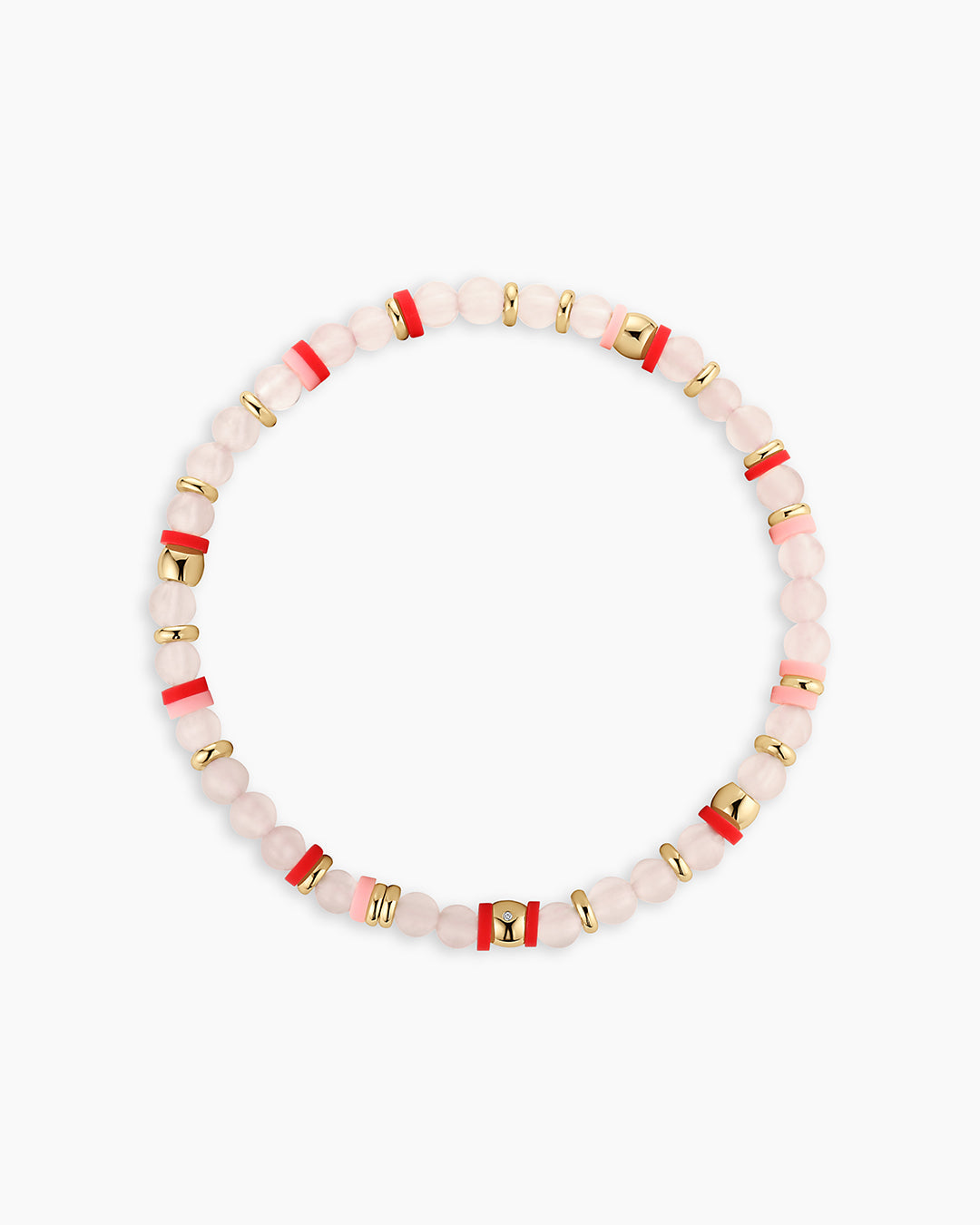 Power Gemstone Harbor Bracelet - Rose Quartz || option::18k Gold Plated, Rose Quartz - Love