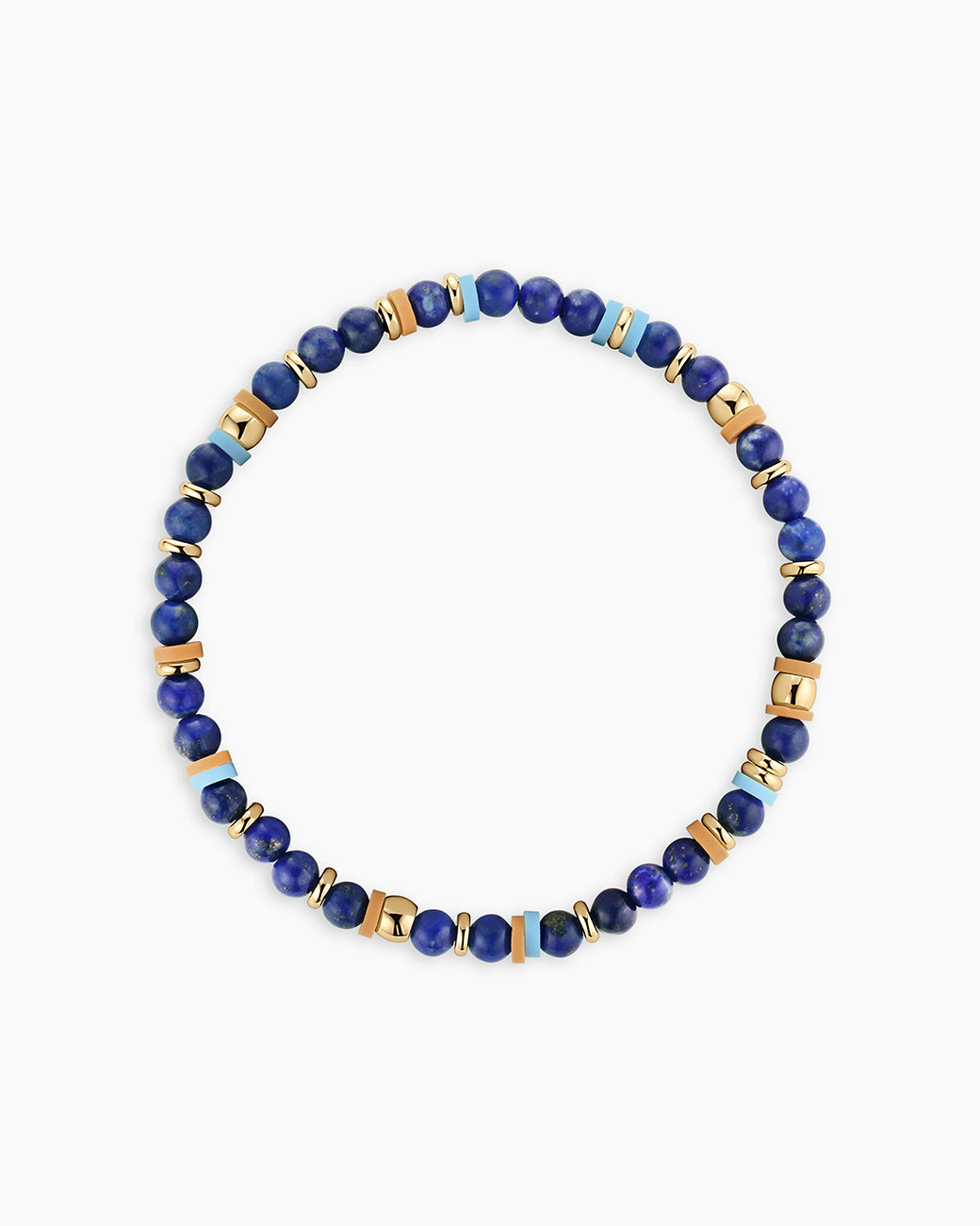 Power Gemstone Harbor Bracelet - Lapis || option::18k Gold Plated, Lapis - Wisdom