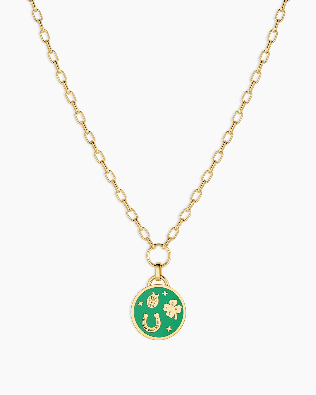 Feeling Lucky Coin Necklace || option::18k Gold Plated