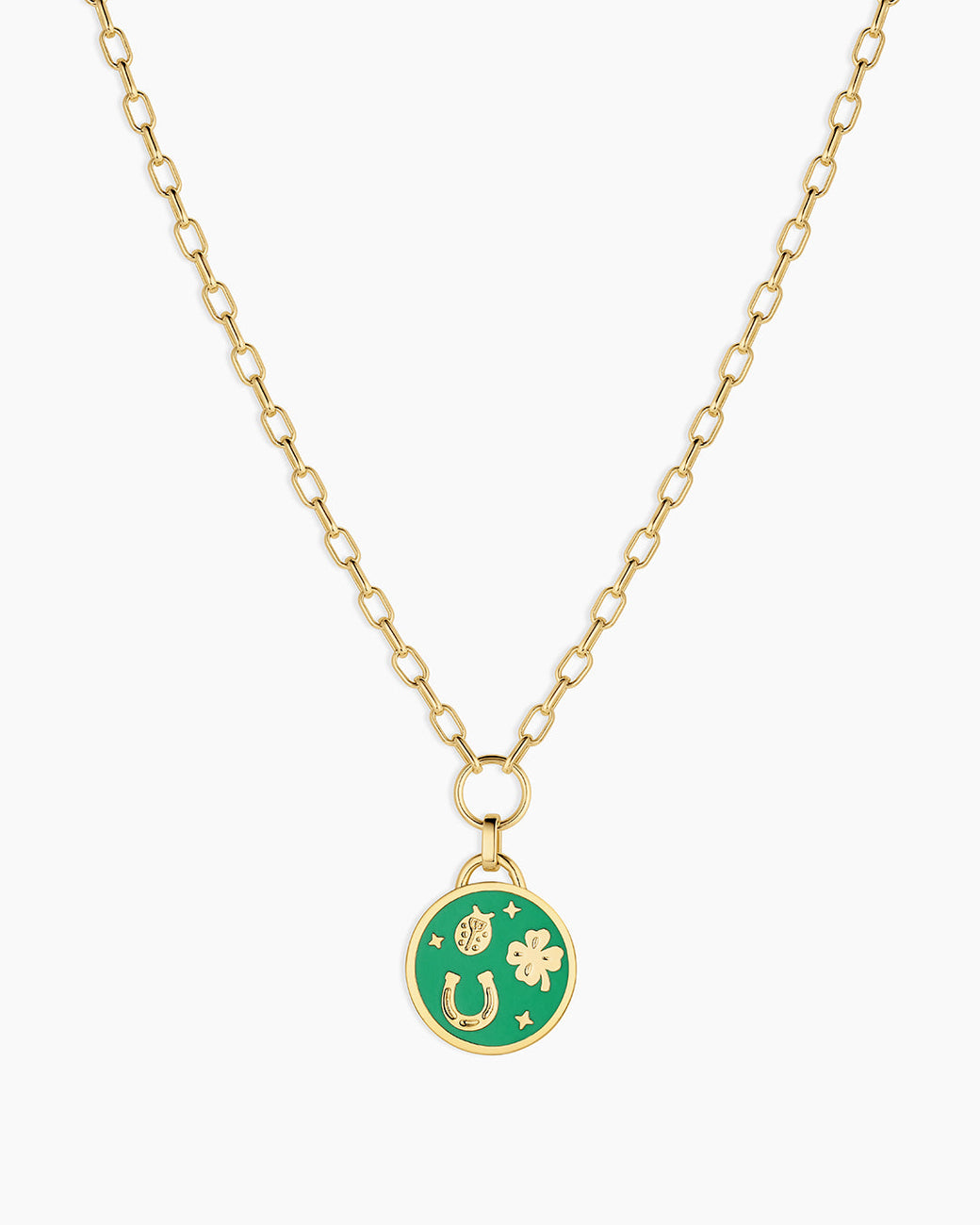 Feeling Lucky Coin Necklace || option::18k Gold Plated
