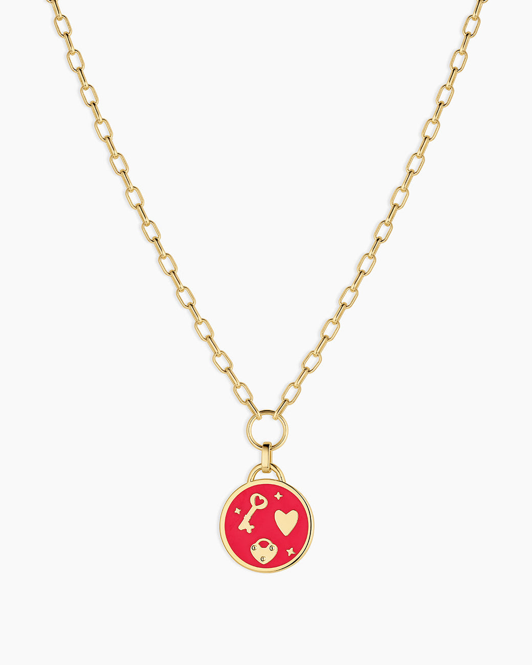 Love U Coin Necklace || option::18K Gold Plated