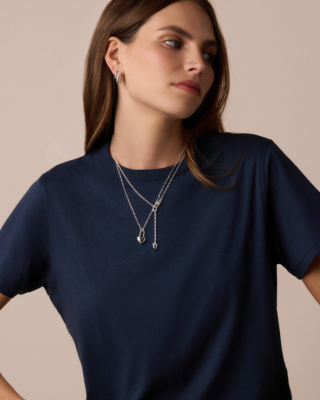 Atlas Delicate Lariat || option::Silver Plated