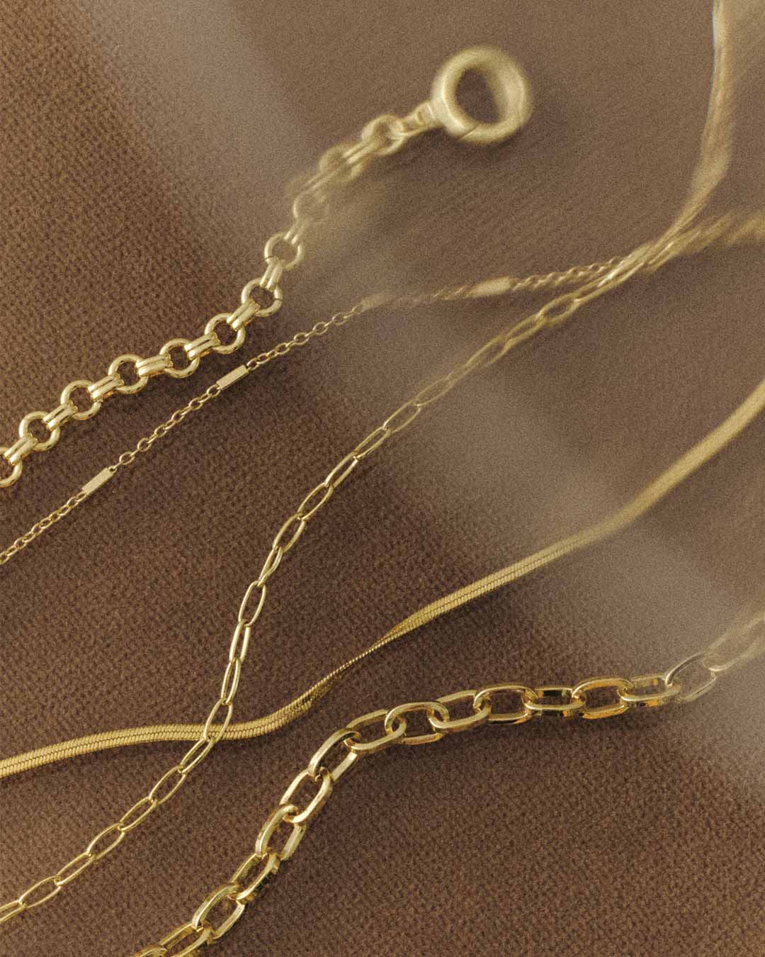 Gold plated chain necklaces