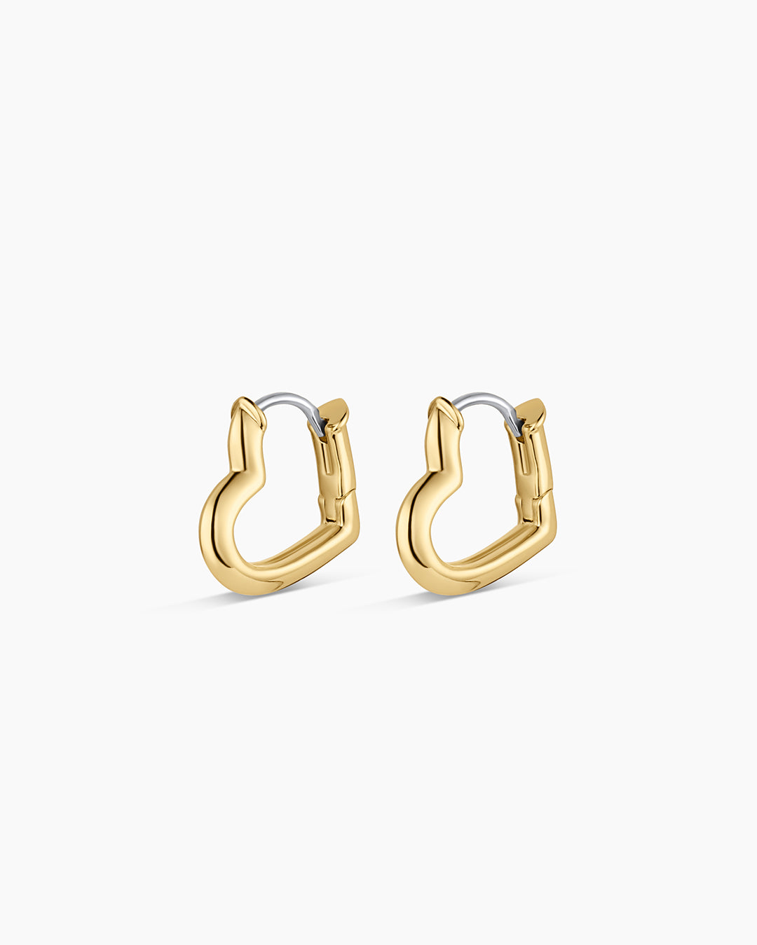Campbell Heart Huggies || option::18k Gold Plated 