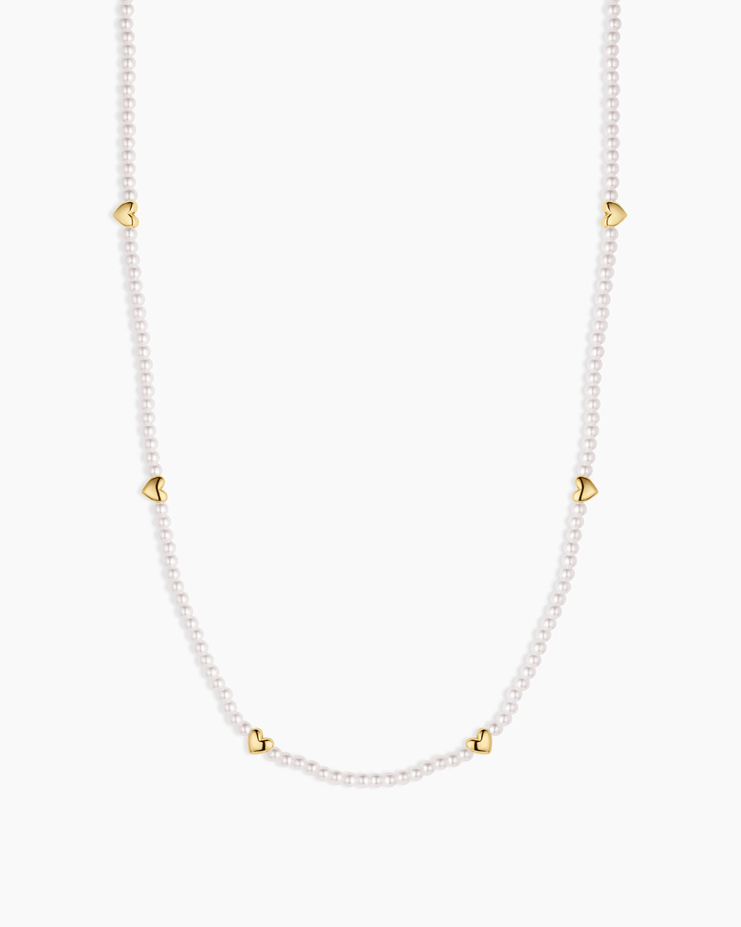 Amour Pearl Necklace || option::18k Gold Plated 