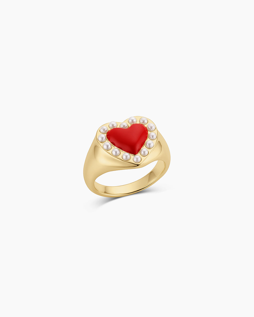 Love Pearl Ring || option::18k Gold Plated