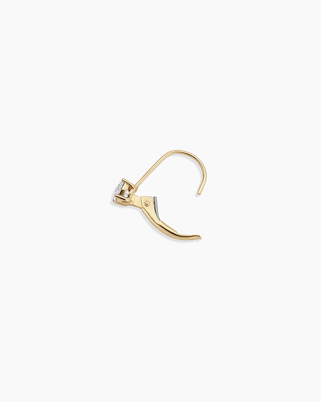 Lab Grown Diamond Mercer Drop Single Earring || option::14K Solid Gold, .25ct