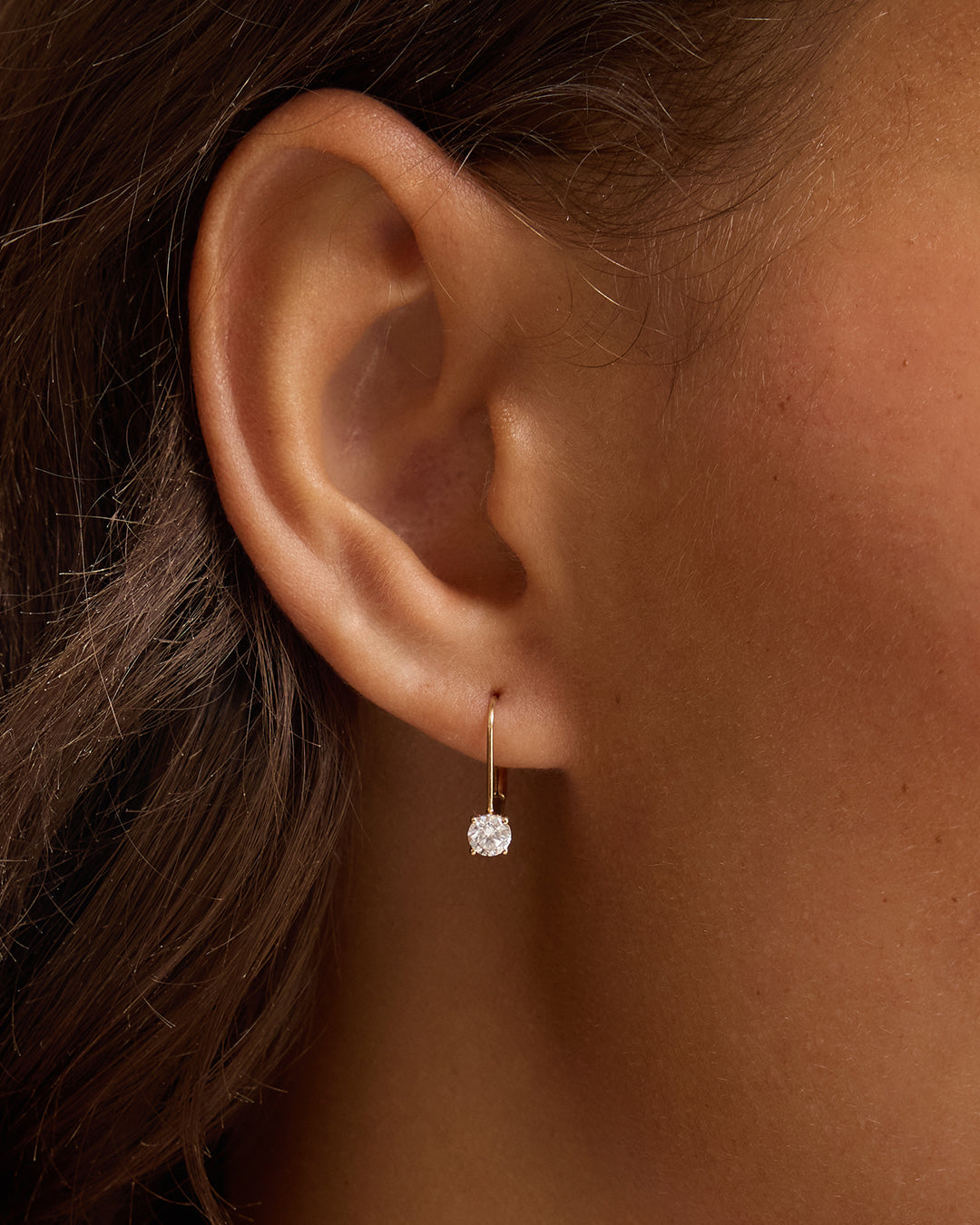 Lab Grown Diamond Mercer Drop Earrings || option::14K Solid Gold, .50ct