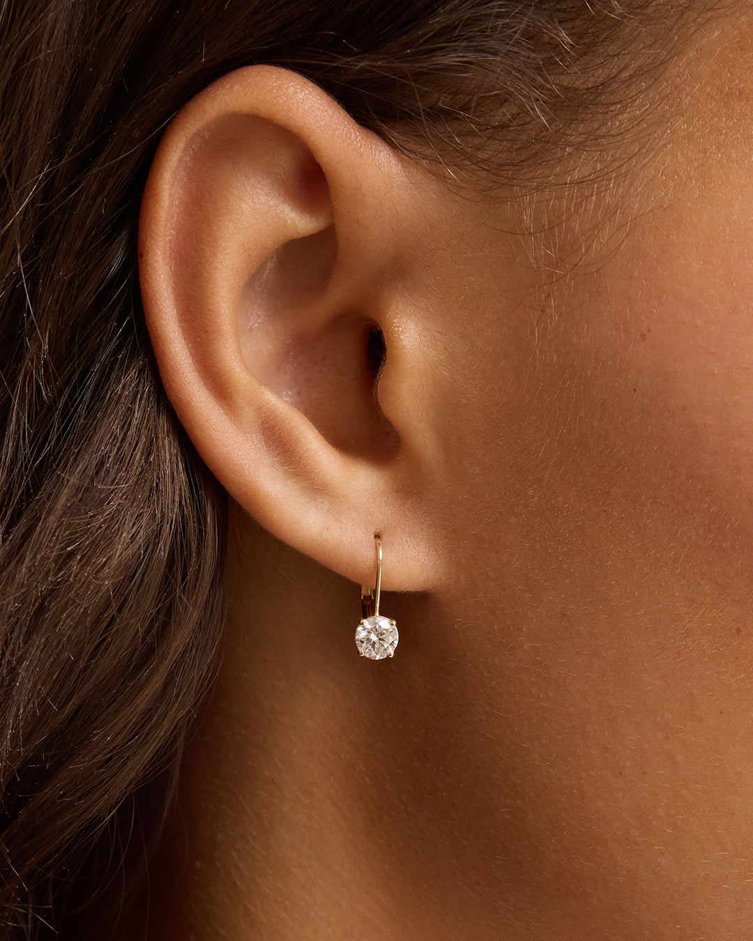 Lab Grown Diamond Mercer Drop Earrings || option::14K Solid Gold, 1ct