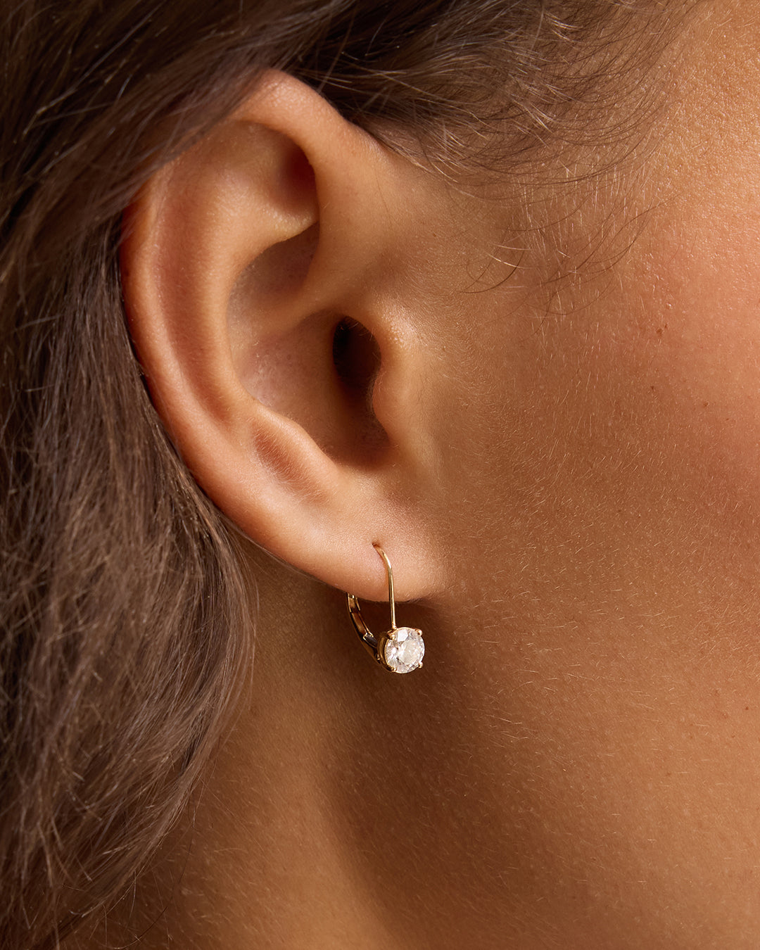 Lab Grown Diamond Mercer Drop Earrings || option::14K Solid Gold, 1 ct