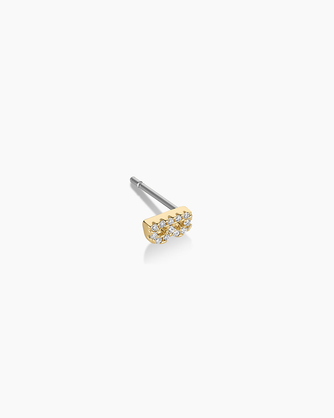 Wilder Shimmer Alphabet Single Stud || option::18K Gold Plated, B
