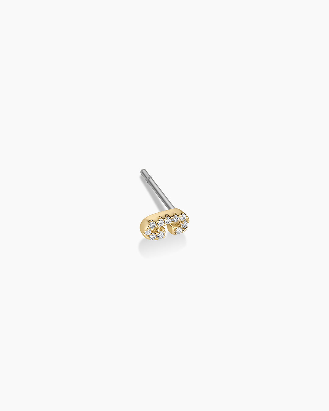 Wilder Shimmer Alphabet Single Stud || option::18K Gold Plated, G