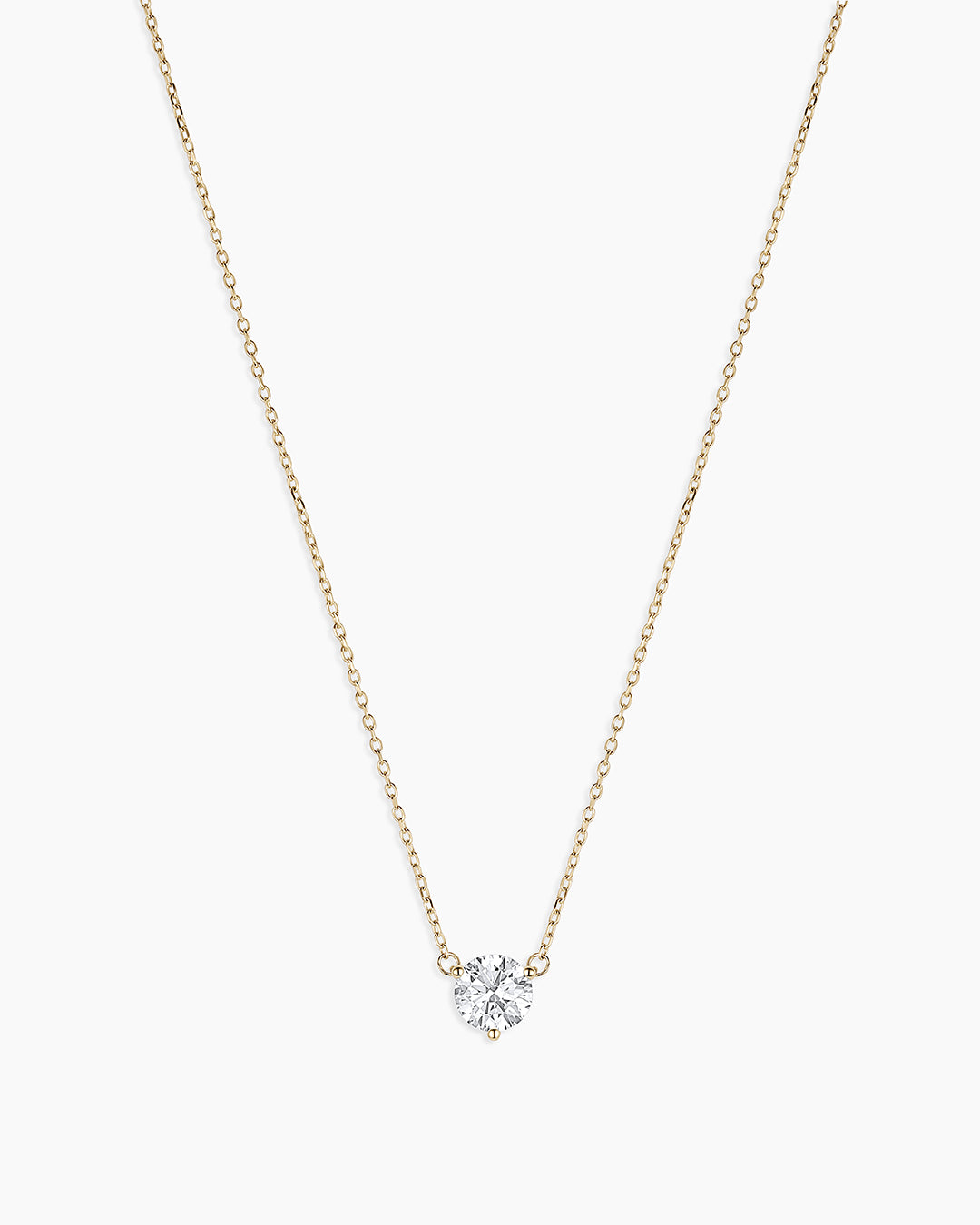14K Lab Grown Diamond Solitaire Necklace || option::.50ct, 14K Solid Gold 