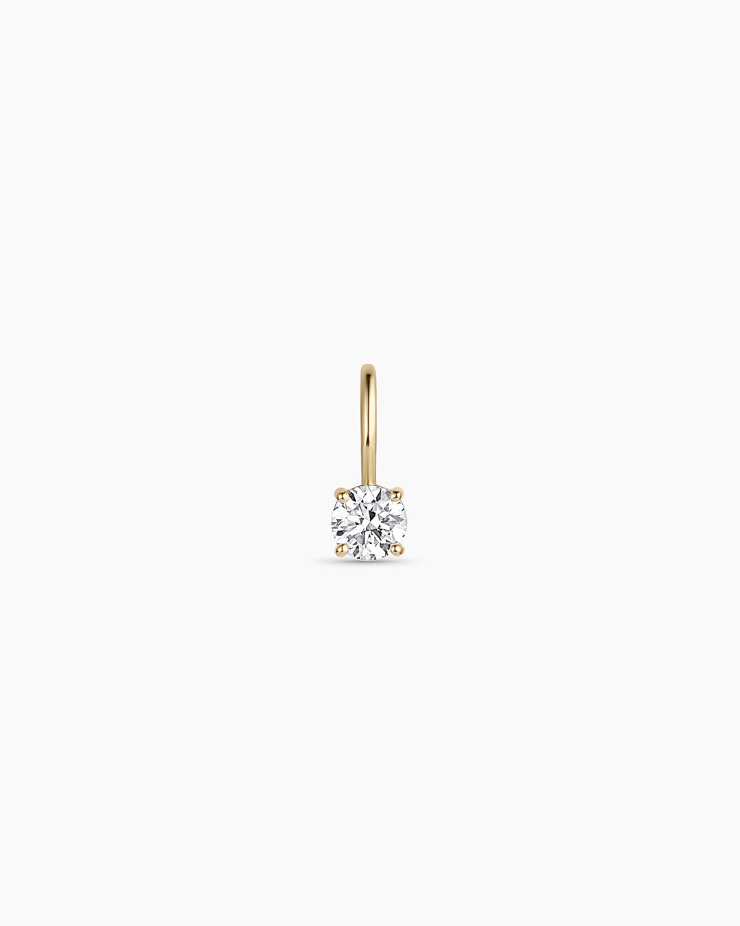 Lab Grown Diamond Mercer Charm  || option::14K Solid Gold, .25ct
