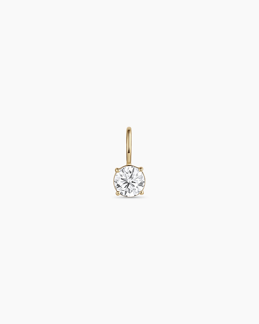 Lab Grown Diamond Mercer Charm  || option::14K Solid Gold, .50ct