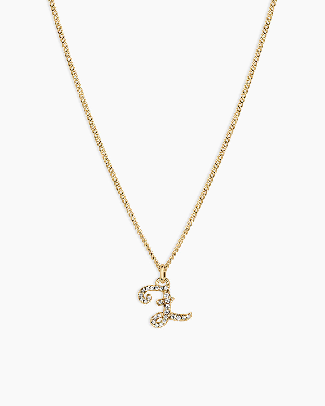 Wilder Shimmer Alphabet Necklace || option::18K Gold Plated, Z