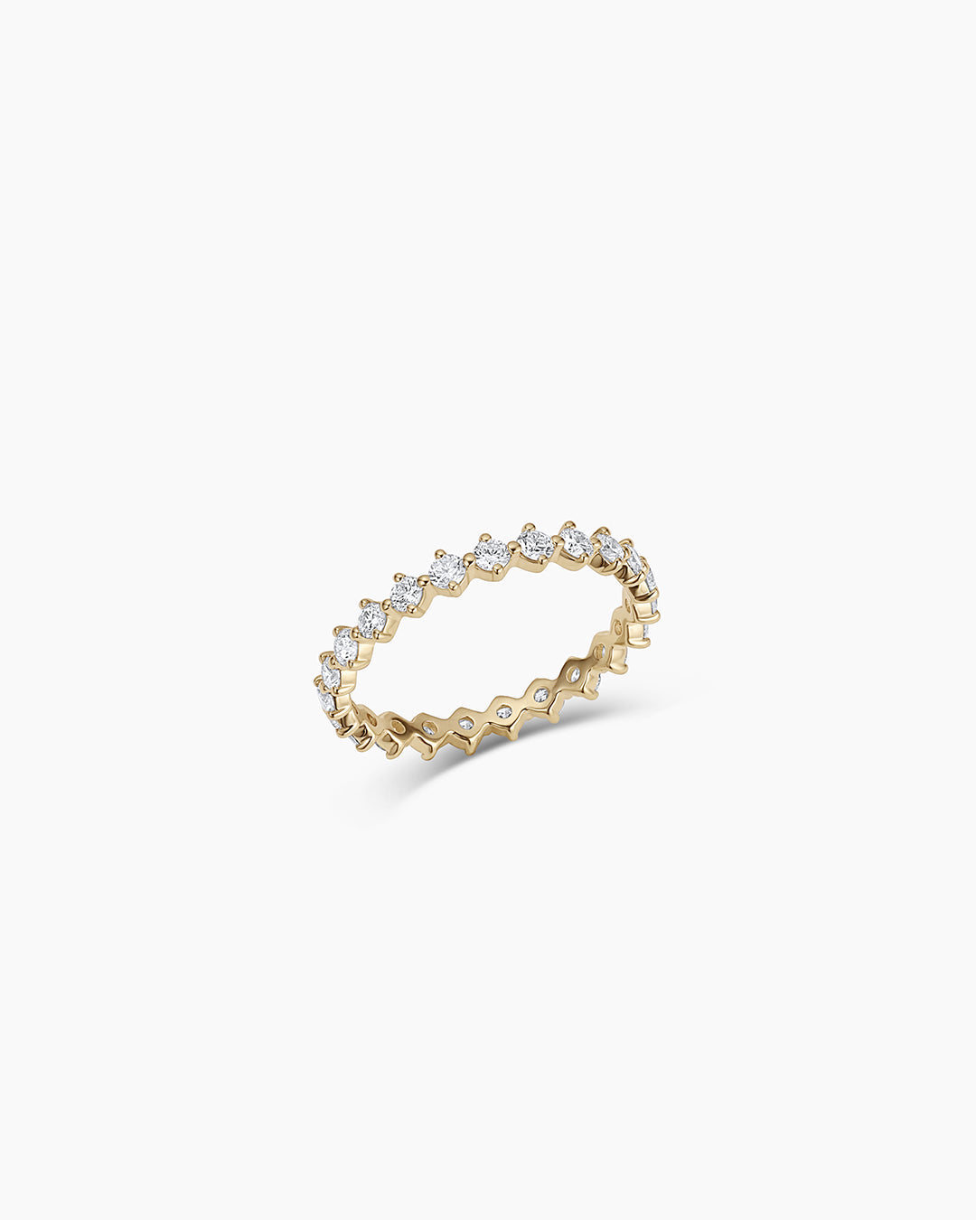 Lab Grown Diamond Mercer Eternity Ring 2mm || option::14K Solid Gold, 2mm
