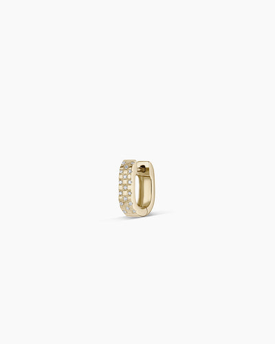 Diamond Checkered Mini Single Huggie