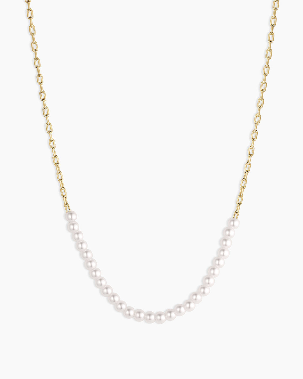 Finley Pearl Row Necklace || option::18k Gold Plated