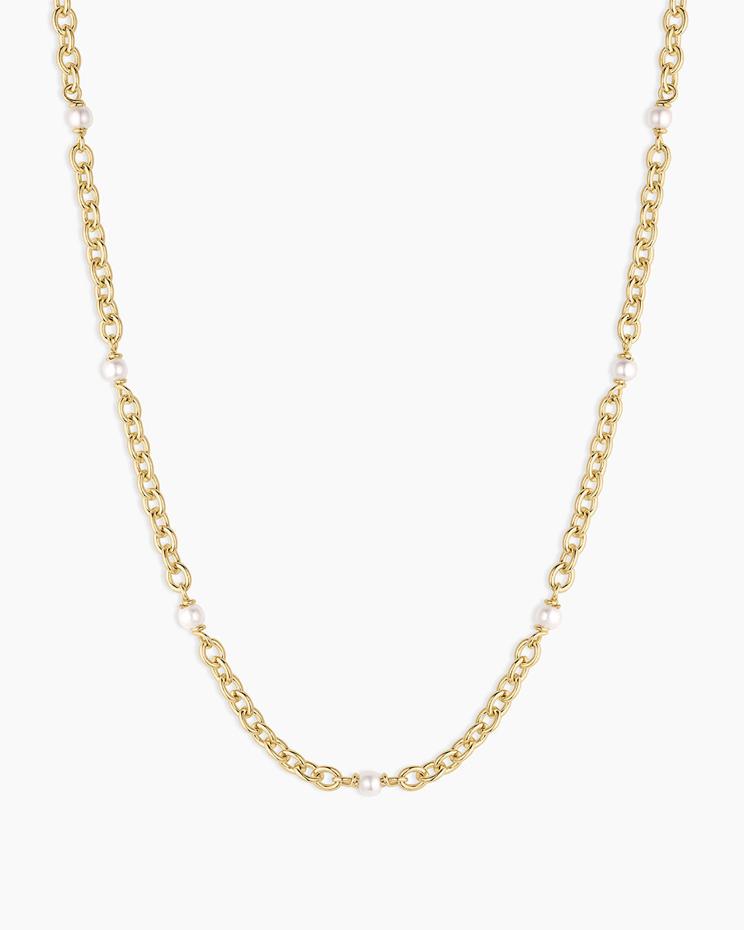 Finley Pearl Dot Necklace || option::18k Gold Plated
