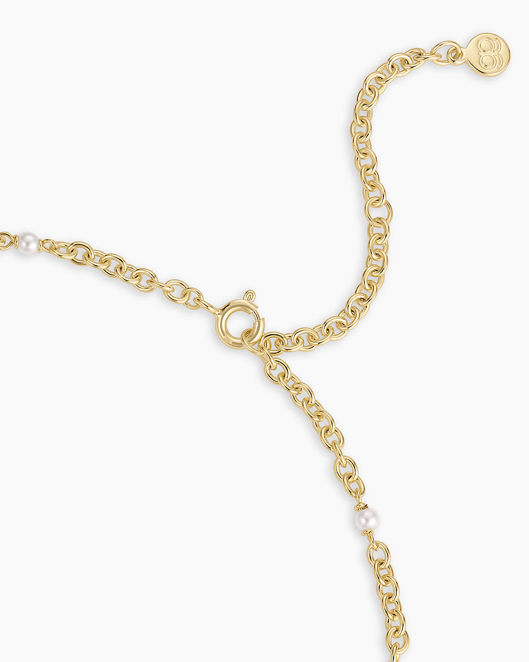 Finley Pearl Dot Necklace || option::18k Gold Plated