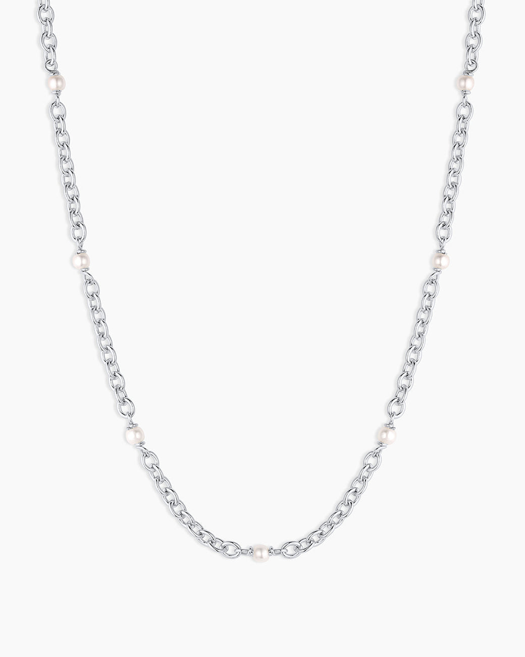 Finley Pearl Dot Necklace || option::Silver Plated