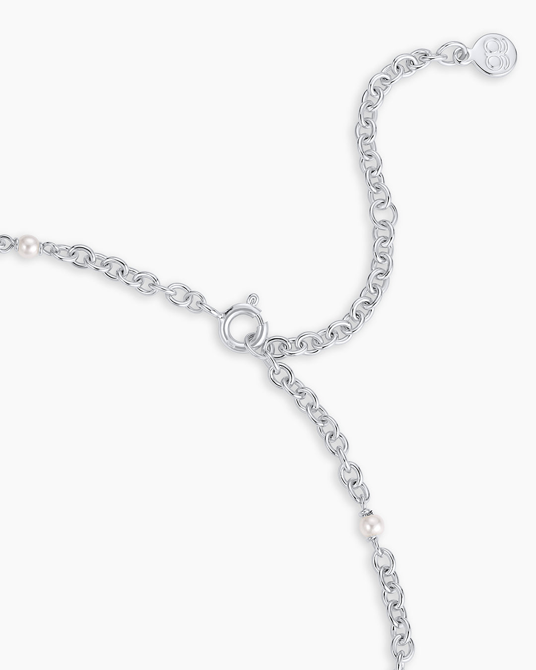 Finley Pearl Dot Necklace || option::Silver Plated