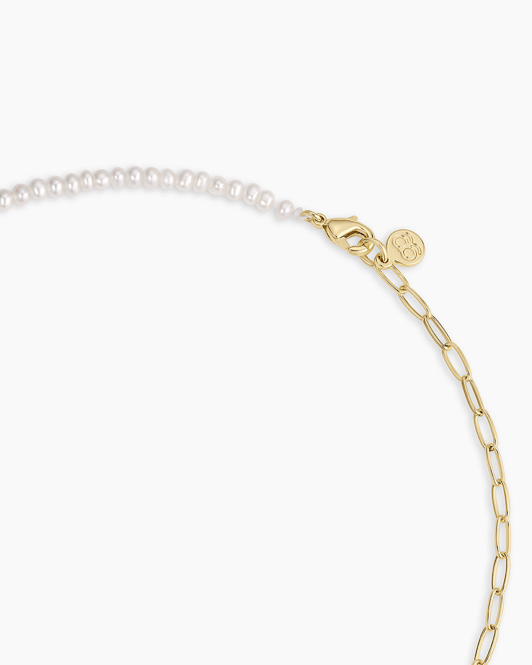 Lou Pearl Alphabet Necklace || option::18k Gold Plated, W 