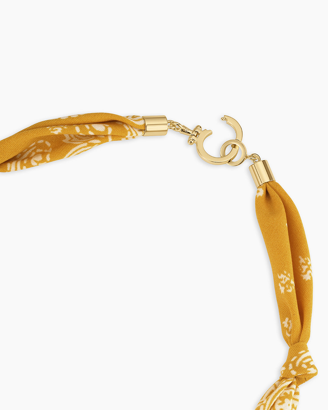 Paisley Bandana Pearl Necklace  || option::18k Gold Plated, Yellow