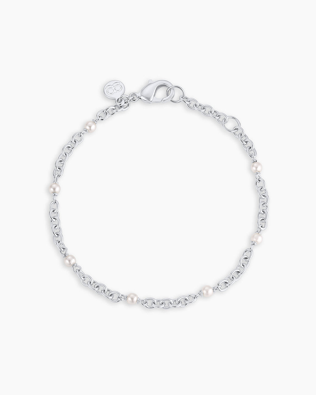Finley Pearl Dot Bracelet || option::Silver Plated