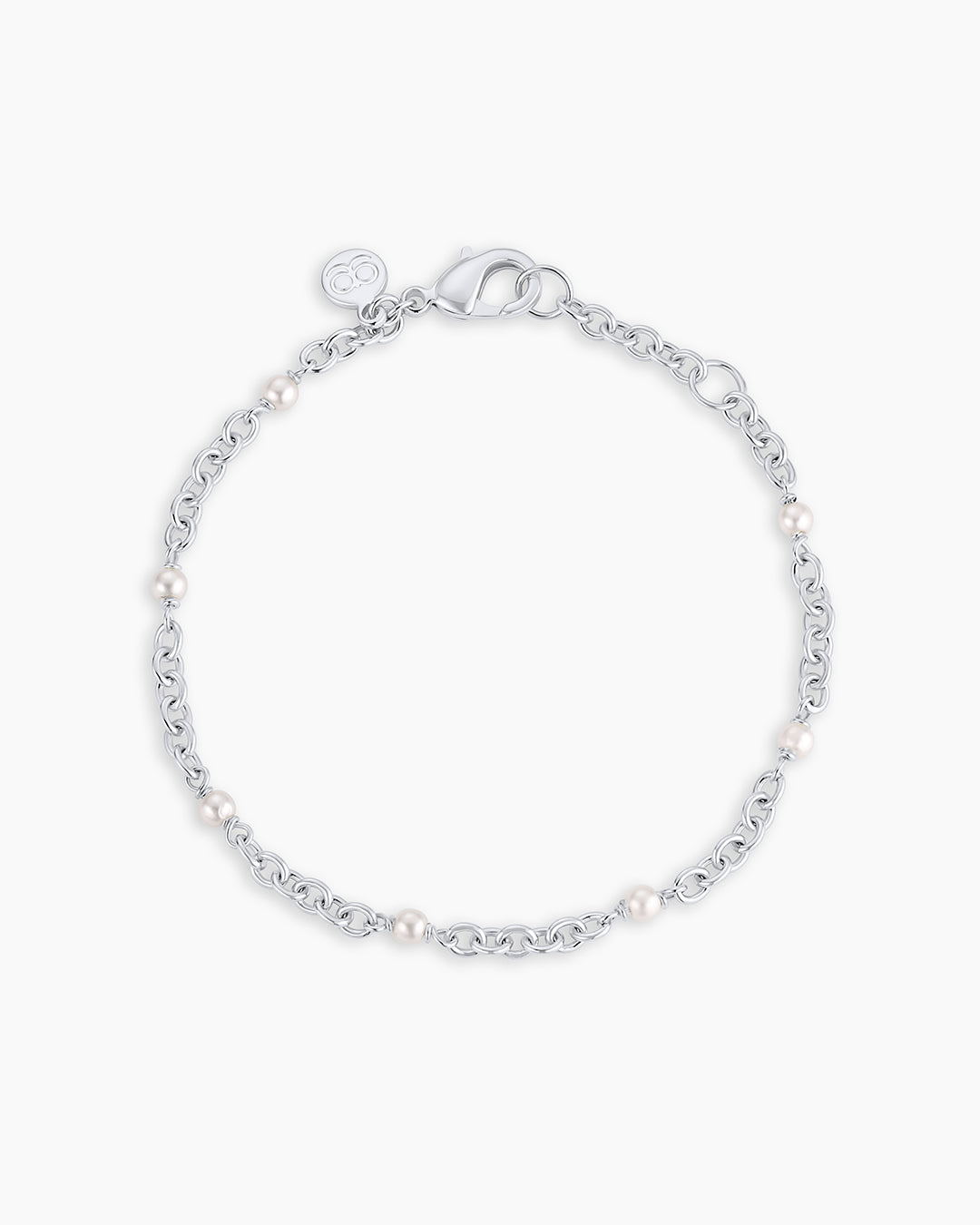 Finley Pearl Dot Bracelet || option::Silver Plated