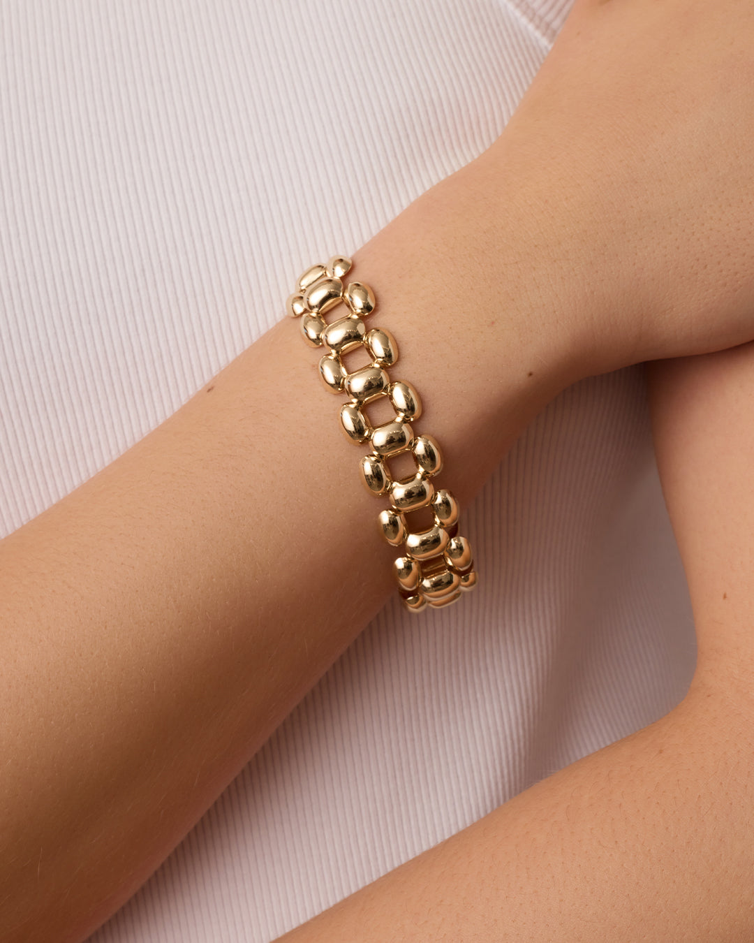 Zoey Helium Bracelet || option::18k Gold Plated