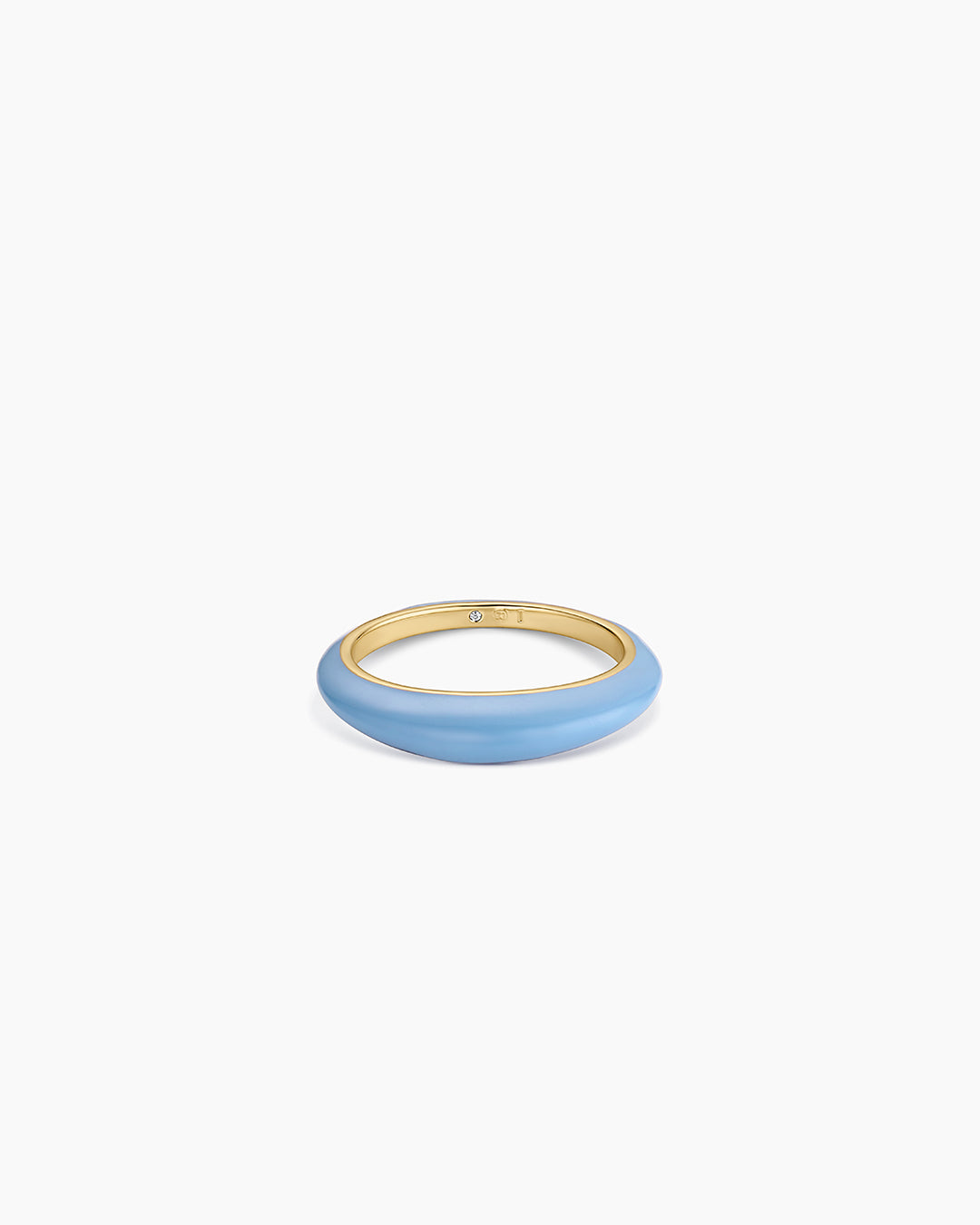 Lou Stacking Ring || option::18k Gold Plated, Chambray