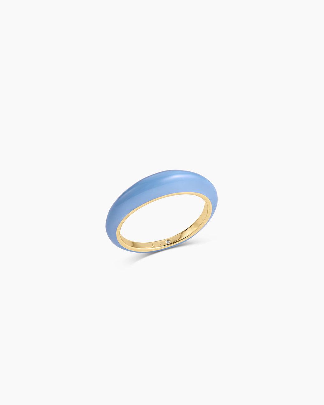 Lou Stacking Ring || option::18k Gold Plated, Chambray