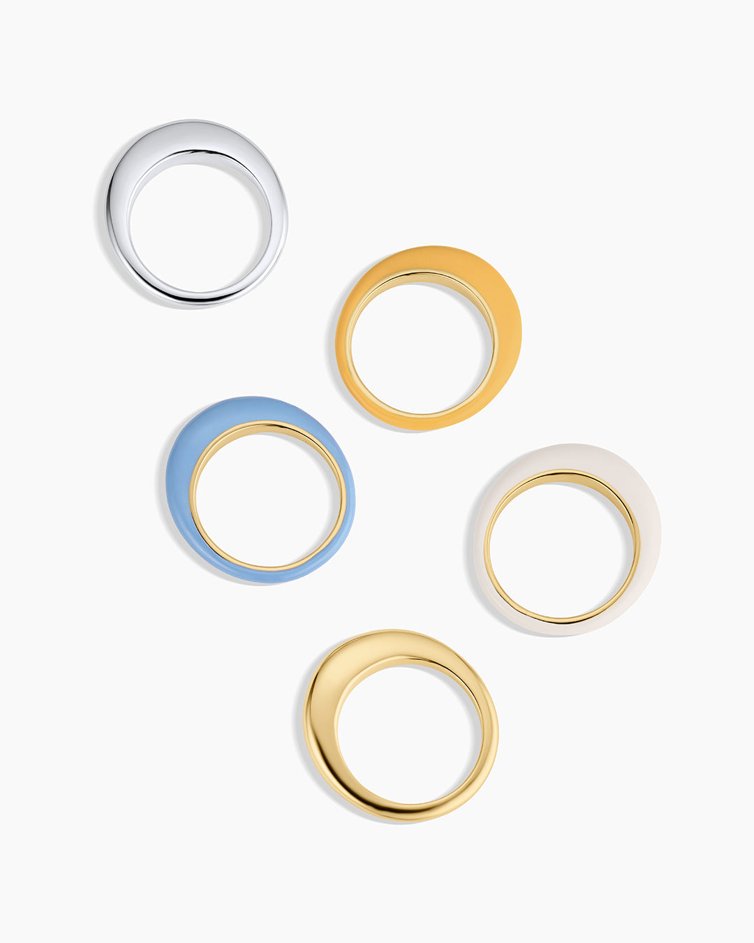 Lou Stacking Ring || option::Silver Plated