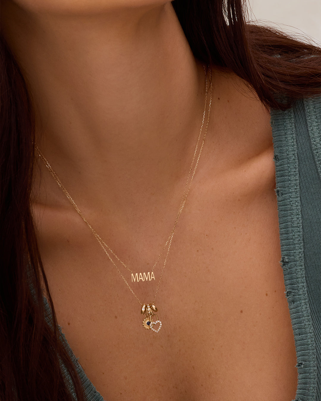 14K Gold Birthstone Halo Charm || option::14k Solid Gold, White Topaz - April