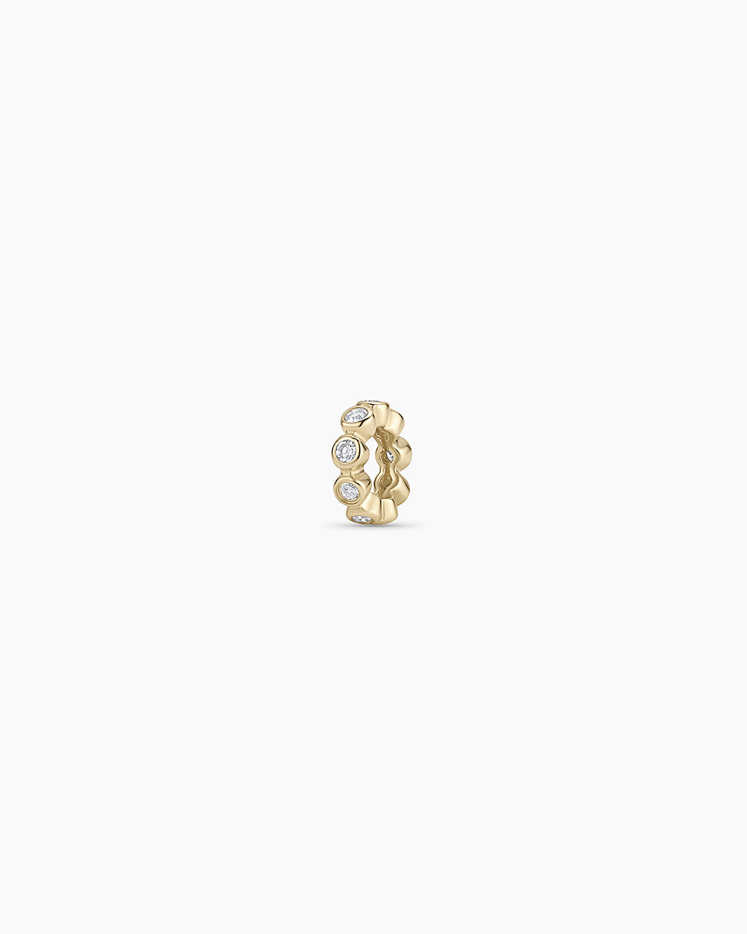 Classic Diamond Halo Charm || option::14k Solid Gold
